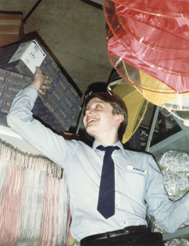 [First job: lighting salesman for British Home Stores]