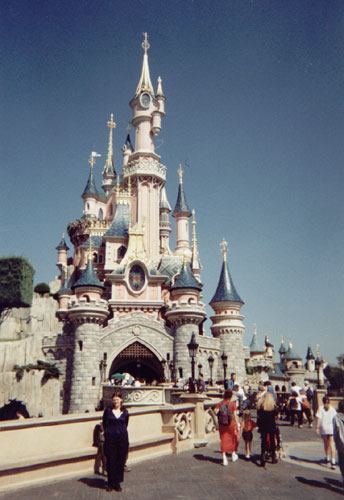 [Princess Marnie outside her fairy castle, in Disneyland Paris]