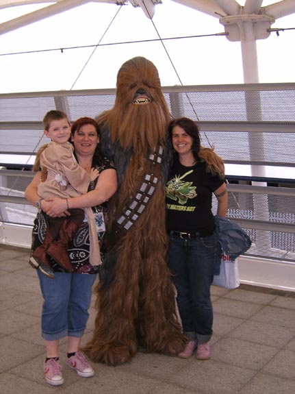 [Tom, Marnie, Chewbacca and Auntie Jenni]