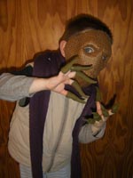 Dressing up: a creepy scarecrow